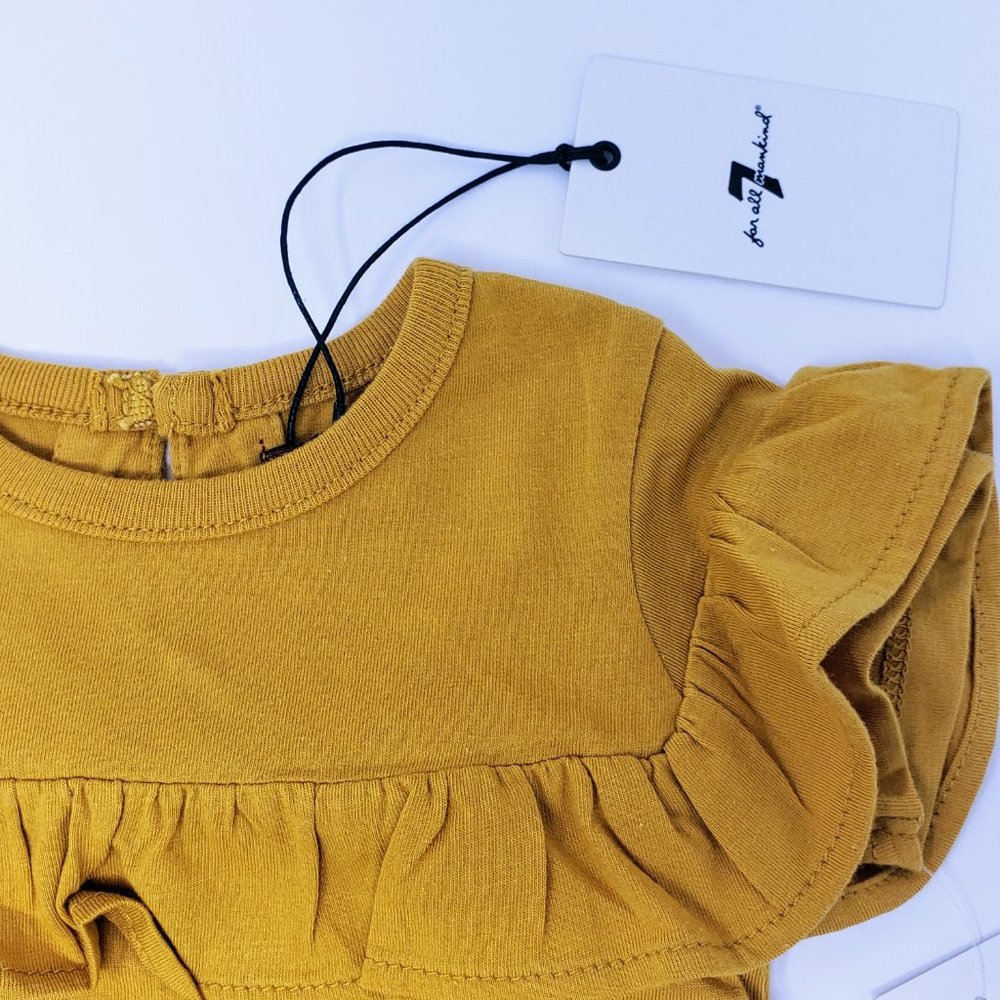 7FAM Outfit Ruffle Top with Denim Jumper - Picture 9 of 12